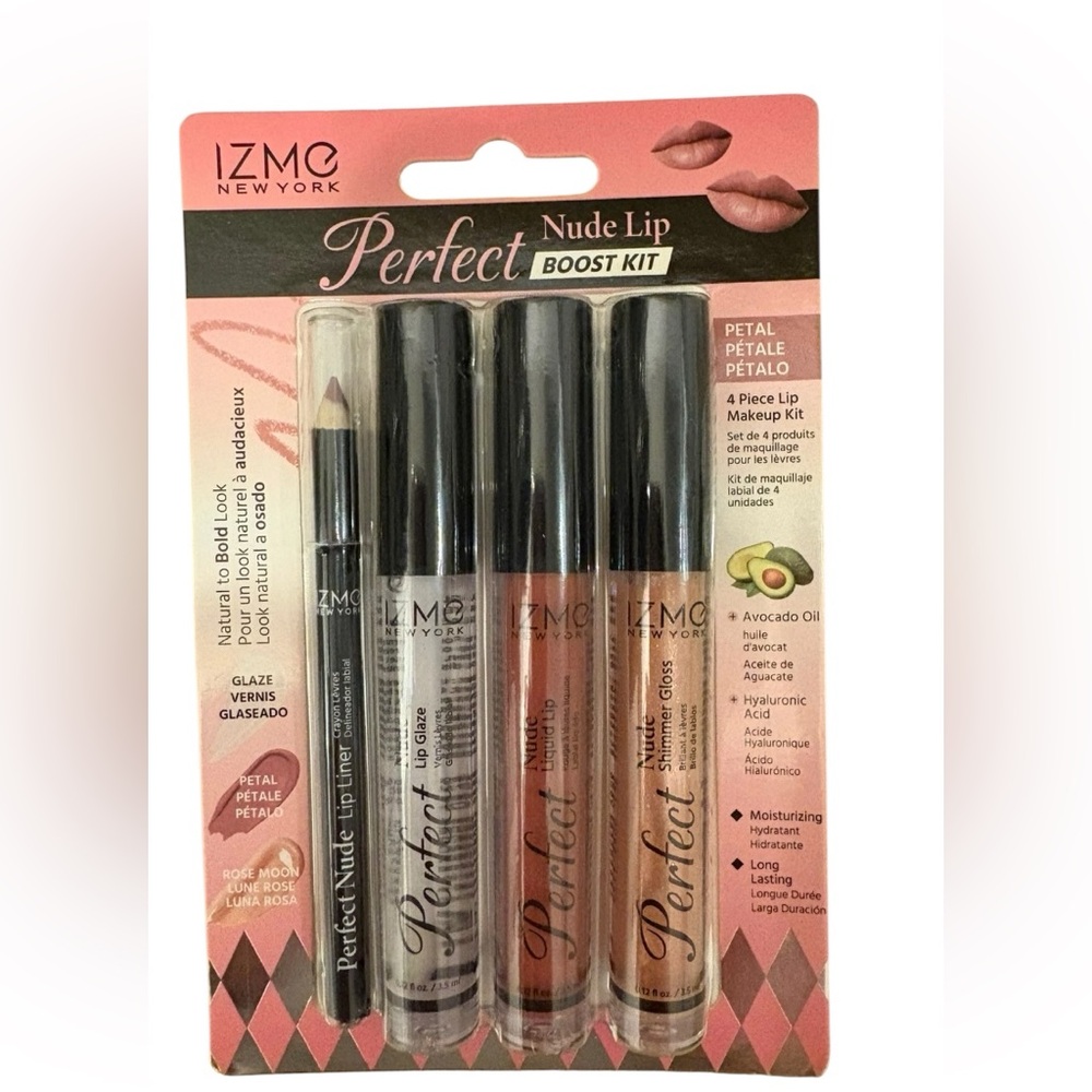 IZME Perfect Nude Lip Boost Kit Petal 4 Piece Set